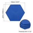 thumbnail image 2 of Uxcell Felt Coasters, Hexagonal Absorbent Pad Coaster for Drink Cup Pot Bowl Vase, Blue 4 Pack, 2 of 5
