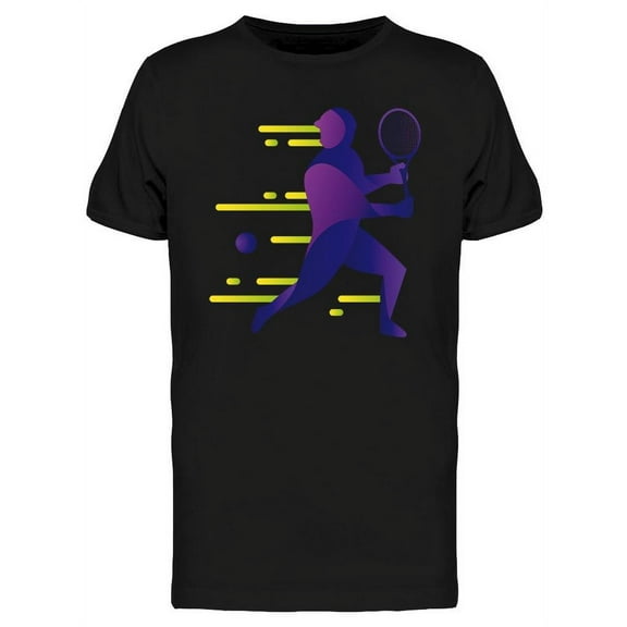 Abstract Tennis Player Design T-Shirt Men -Image by Shutterstock, Male Large