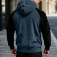 thumbnail image 3 of WILLBEST Sudadera con Capucha y Forro Europeo para Hombre, Otoño/Invierno, con Bloqueo De Color y Extra XGrande, 3 of 6