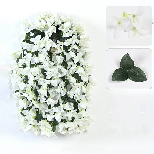 Buganvillas Artificiales para Colgar En La Pared | Flores Artificiales de Imitación de Enredaderas de Plástico | Decoración Ligera y de Bajo Mantenimiento para Jardín, Patio, Techo, Interior y Exteri
