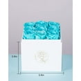 thumbnail image 3 of Preservd Rose in Acrylic Box Eternal Flower That Lasts 4 Years Gifts for Girlfriend Wife Mom Women Valentines Day Anniversary Birthday Mothers Day(Sky Blue), 3 of 5