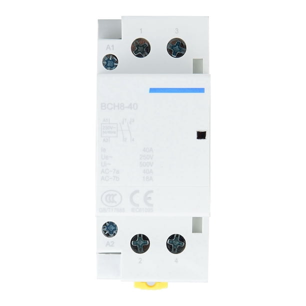 ⚡ Contactor AC 220V 40A 2P 1NO1NC – Montaje Riel DIN, Bajo Consumo, Silencioso Para Hogar (50/60Hz)