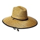 thumbnail image 2 of Sombrero Fedora de granjero de ala ancha de paja natural hecho a mano para exteriores Sincero Hogar, 2 of 3