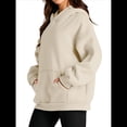 thumbnail image 2 of Sudadera Informal de Larga con Capucha para Mujer, Jersey de y Otoño con Bolsillos. Albaricoque XL, 2 of 9