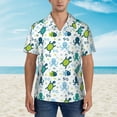 thumbnail image 4 of Haiem Cartoon Sea Creatures Printed Hawaiian Shirt for Men - Men’s Casual Beach Summer Shirts - Stretch Fabric with Modern Fit-Small, 4 of 9