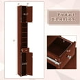 thumbnail image 3 of Gymax Tall Slim Bathroom Storage Cabinet Linen Tower w/Drawer Adjustable Shelves Brown, 3 of 10