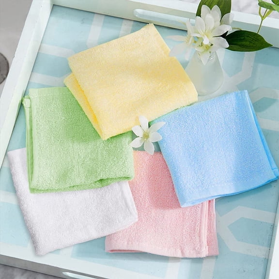 Cotton Small Square Towel 25*25Cm Solid Color Highly Absorbent and Lint Free Hand Towel, Towel