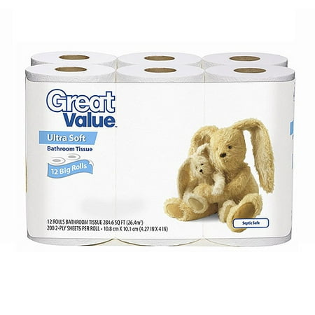 Great Value Ultra Soft Bath Tissue 12 Rl