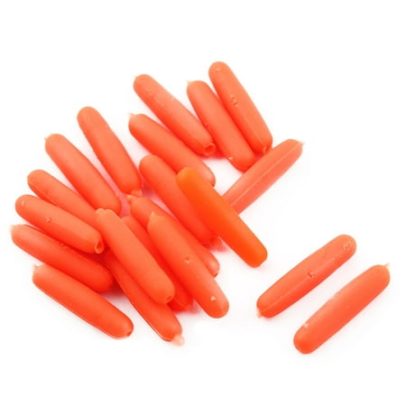 - Rubber Fisherman Terminal Soft Protecting Swivels Stopper Tool Luminous Lure Fishing Beads 20pcs Orange