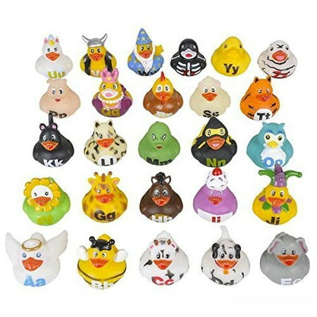 - Alphabet - 26 pcs, Each duck has a letter on its belly that corresponds with it's shape and design By Rubber Ducks