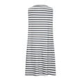 thumbnail image 7 of NXMZXB Summer Dresses for Women 2025 Loose Fit Casual Striped Sundresses Beach Cover Ups Sleeveless Crewneck Tshirt Swing Dress with Pockets Gray S, 7 of 7