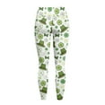 thumbnail image 6 of Renewold St. Patrick's Day Clover Leprechaun Hat Green Pocket Yoga Leggings for Women Yoga Pants Tights Soft Slim Basic Pants Casual Active Yoga Leggings for Sports Yoga Party, XL, 6 of 8