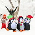 thumbnail image 4 of Costway Christmas Inflatable Penguins Family Pre-Lit Festive Inflatable with LED Lights, 4 of 10