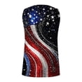 thumbnail image 5 of Dolkfu 250th Anniversary Independence Day Women'S Clothing Multicolor Sleeveless V-Neck Button Fashion Patchwork Tank Tops Multicolor,Xl, 5 of 5