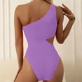 thumbnail image 3 of Travelwant Women's Bathing Suits One Shoulder Cutout One Piece Swimsuit Swimwear Monokini, 3 of 7