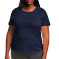 thumbnail image 2 of T-shirt à Manches Courtes à Col Rond pour Femmes Grande Taille, 2 of 7