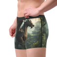 thumbnail image 2 of Yiaed Forest Stone-Colored Dragon Print Men's Soft Cotton Boxer Shorts Breathable Boxers Underwear Moisture-Wicking Underwear Stretch Boxer Briefs for Man-Medium, 2 of 5