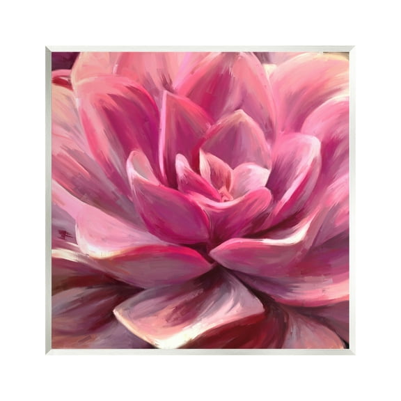 Stupell Industries Pink Succulent Leaves Botanical & Floral Painting Unframed Art Print Wall Art, 12 x 12