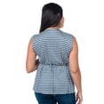 thumbnail image 2 of Blusa Maternidad Rayada Fresca Cómoda Ropa Embarazo Blusa Suave Mujer Sin Mangas Casual Color Azul Marino, 2 of 4