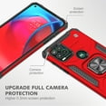 thumbnail image 3 of NIFFPD Moto G Stylus 5G 2021 Case Military Grade Phone Case with Kickstand for Motorola G Stylus 5G 2021 Red, 3 of 7