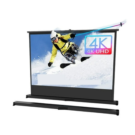 P40 40 inch Portable Projector Screen HD 16:9 Pull Up Tabletop Projection Screen with Foldable Stand for Indoor Outdoor ,Widely Use