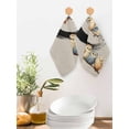 thumbnail image 2 of Japanese Style Kitchen Dish Towels for Drying Dishes Set of 4, Grey Farmhouse Owl Birds Branches Waffle Weave Microfiber Hand Tea Bathroom Towels Quick Dry & Absorbent Towel 12x12, 2 of 7