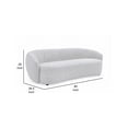 thumbnail image 6 of Benjara 90" Sofa- Contemporary Curved Round Back- Plush Off White- Black Feet, 6 of 7