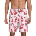thumbnail image 1 of Fotbe Valentine Gnomes Pantalones Cortos de Pijama para Hombre, Ropa de Dormir, Pantalones de Pijama Cortos para Hombre-X-Large, 1 of 6