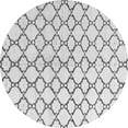 thumbnail image 1 of Ahgly Company Indoor Round Trellis Gray Contemporary Area Rugs, 4' Round, 1 of 4