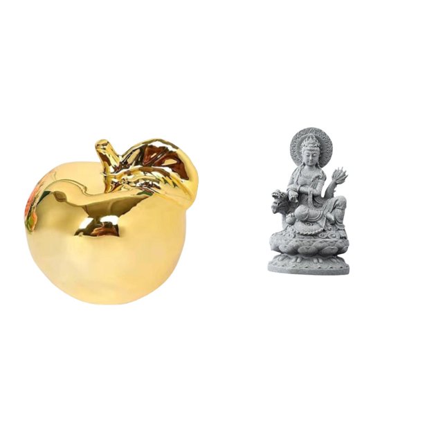 Estatua de Guan Yin, escultura decorativa, figura de fruta, cerámica, piedra, obra de arte, artesanía tradicional, adecuada para regalar, decoración d