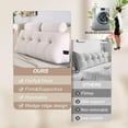 thumbnail image 4 of Headboard Pillow Full - Adjustable Back Support Wedge Pillow for Sitting Up in Bed, Perfect for Reading. Includes Removable & Washable Cover,Beige (54x8x20 Inches), 4 of 8
