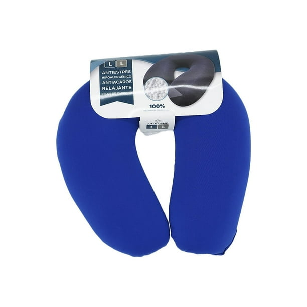 Cojin de Viaje Luna Land Cojin para Cuello con Microperlas Antiestres Color Azul Walmart en linea
