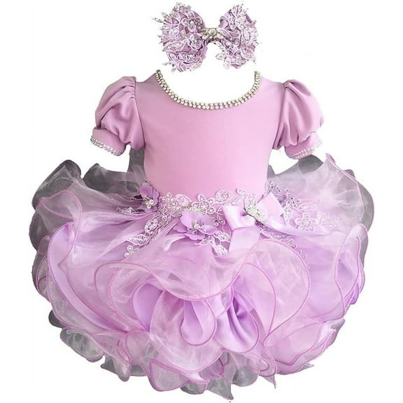 Jenniferwu G589Lilac Infant Toddler Baby Newborn Little Girl's Pageant Party Birthday Dress (as1, Age, 6_Months, 9_Months)