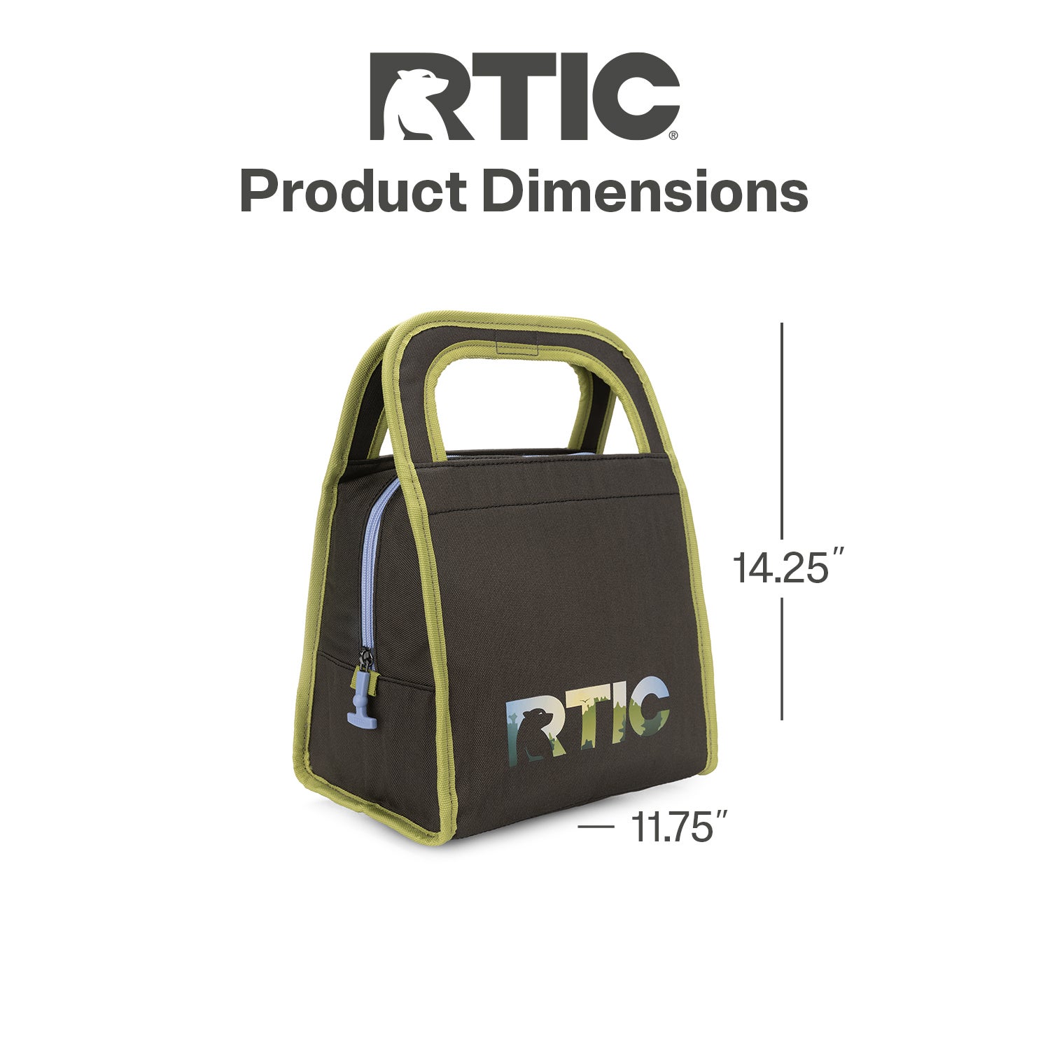 RTIC Insulated Lunch Bag, Soft-Sided Freezable & Collapsible Cooler, Deep Woods