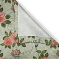 thumbnail image 5 of Ambesonne Romantic Grommet Curtain, Paris Themed Flowers, 50" x 120", Salmon and Green, 5 of 6