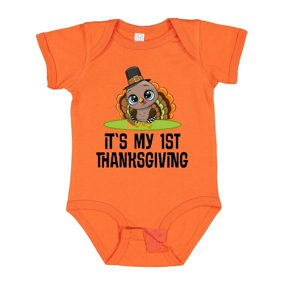 Inktastic First Thanksgiving Pilgrim Turkey Boys or Girls Baby Bodysuit