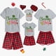 thumbnail image 2 of Pijamas familiares navideños a juego con eslogan Christams In July, conjuntos de Pijamas cortos grises, 2 of 3