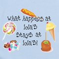 thumbnail image 2 of CafePress - What Happens At Lola's... Funny Infant Bodysuit - Baby Light Bodysuit, Size Newborn - 24 Months, 2 of 4