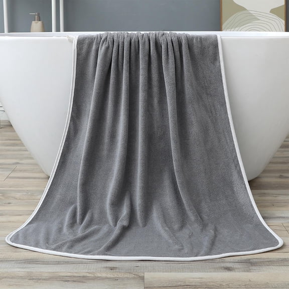 28x55 Inch 100% Cotton Lightweight Bath Towel - Ultra Absorbent & Fast-Drying for Spa, Gym, Travel, Machine Washable Eco-Friendly Towel (150g, 1-Pack)