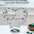 thumbnail image 6 of Matashi Chrome Plated Silver 8" Heart and Flower with Happy Birthday Banner Table Top Ornament with Crystals Love Ornamental, Keepsake and Decor, Gorgeous Decoration, 6 of 7