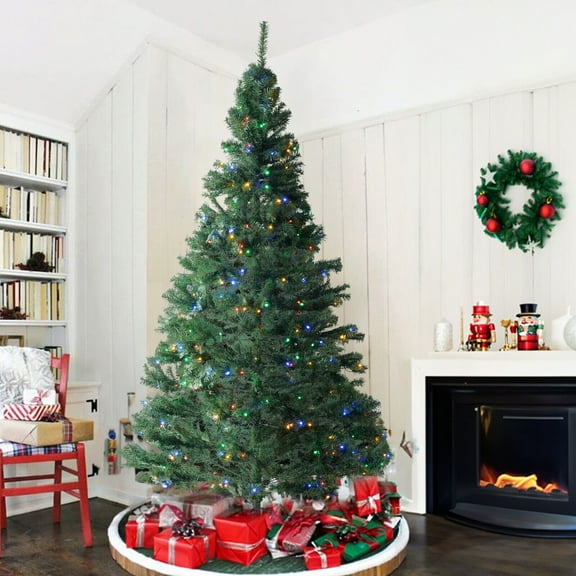 7.5FT Christmas Tree with 550 Multi-Color LED Lights 1346 Branch Tips