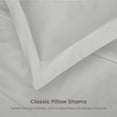 thumbnail image 4 of Bioweaves 100% Organic Cotton Full/Queen Duvet Cover Set, 3-Piece, 300 Thread Count Sateen Weave GOTS Certified Comforter Cover with Buttoned Closure and 2 Pillow Shams – Silver, 90x90 inches, 4 of 9