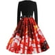 thumbnail image 5 of Vestidos de Navidad Para Mujer Vestido de Fiesta Vintage Con Estampado de Cuello en V de Manga Larga Odeerbi  ODB209180, 5 of 9