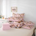 thumbnail image 6 of Manfei Sweet Capybara 7 Pieces Full Size Bedding Sets,Dreamy Flowers Full Size Bed in a Bag,Pink,Pink Reversible, 6 of 7