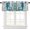 Blue, variant on Sea Seahorse Curtain Valance for Windows Living Room Kitchen Farmhouse, Hawaiian Ocean Animal Teal Short Rod Pocket Tier Curtain Window Treatment, 1 Panel 54x18