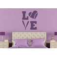 thumbnail image 4 of Teen Bedroom Décor Love Softball Vinyl Letters Art Wall Decals Stickers 23x30-Inch Plum, 4 of 6