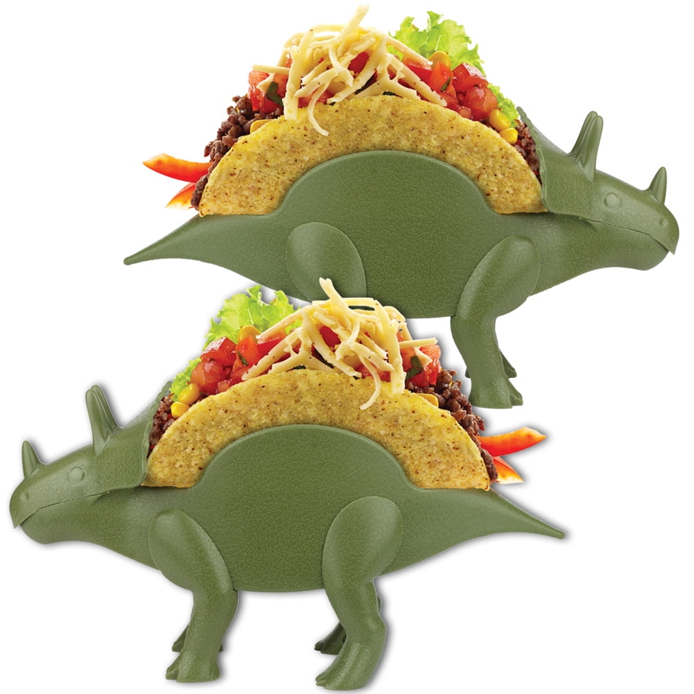 Tricerataco DoubleSlotted Dinosaur Taco Holders (Set of Two) Fun Meal