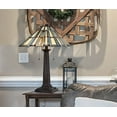 thumbnail image 2 of Cal Lighting 60W X 2 Metal/Resin Tiffany Table Lamp With Pull Chain Switches, 2 of 4