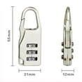 thumbnail image 3 of High Quality Small Chic Padlock Practical Suitcase Luggage Security Password Lock 3 Digit Combination Travel Accessories 3, 3 of 6