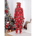 thumbnail image 5 of PatPat Family Christmas Pajamas for Women One Piece Red Reindeer Holiday Pjs Gift with Christmas Socks Womens Pajamas Sleepwear for Adult M, 5 of 15